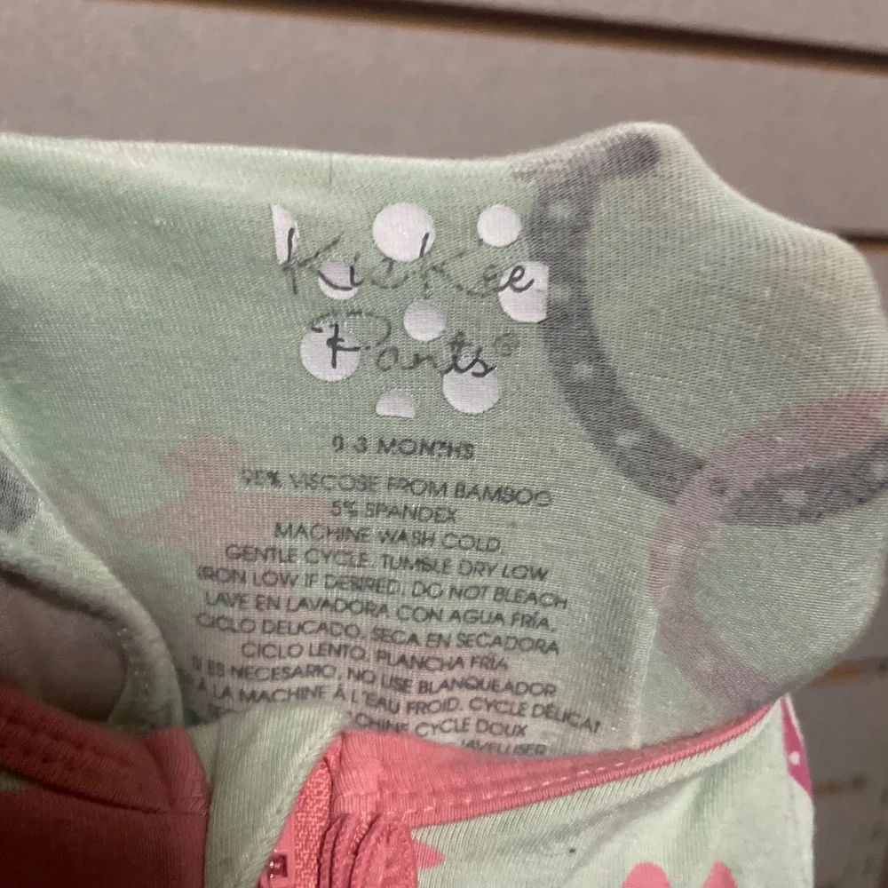 Kickee Pants Cowgirl Western Print Bamboo Ruffle‎ Footie Sleeper Mint Pink 0-3M